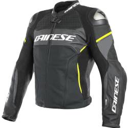CHAQUETA DAINESE D-AIR RACING 3 NEGRO/GRIS/AMARILO