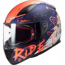 Casco ls2 rapid naughty azul/naranja
