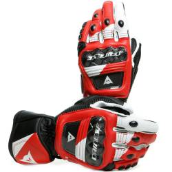 GUANTES DAINESE DRUID 3 NEGRO/BLANCO/ROJO FLUOR