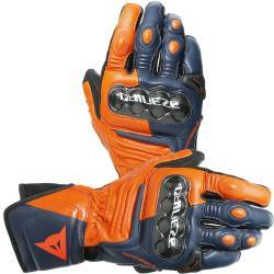 GUANTES DAINESE CARBON 3 LONG  BLACK-IRIS/FLAME-ORANGE/FLUO-RED