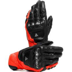 GUANTES DAINESE 4-STROKE 2 NEGRO/ROJO FLUOR
