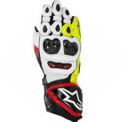 GUANTES ALPINESTARS GP TECH BLANCO/ROJO/AMARILLO