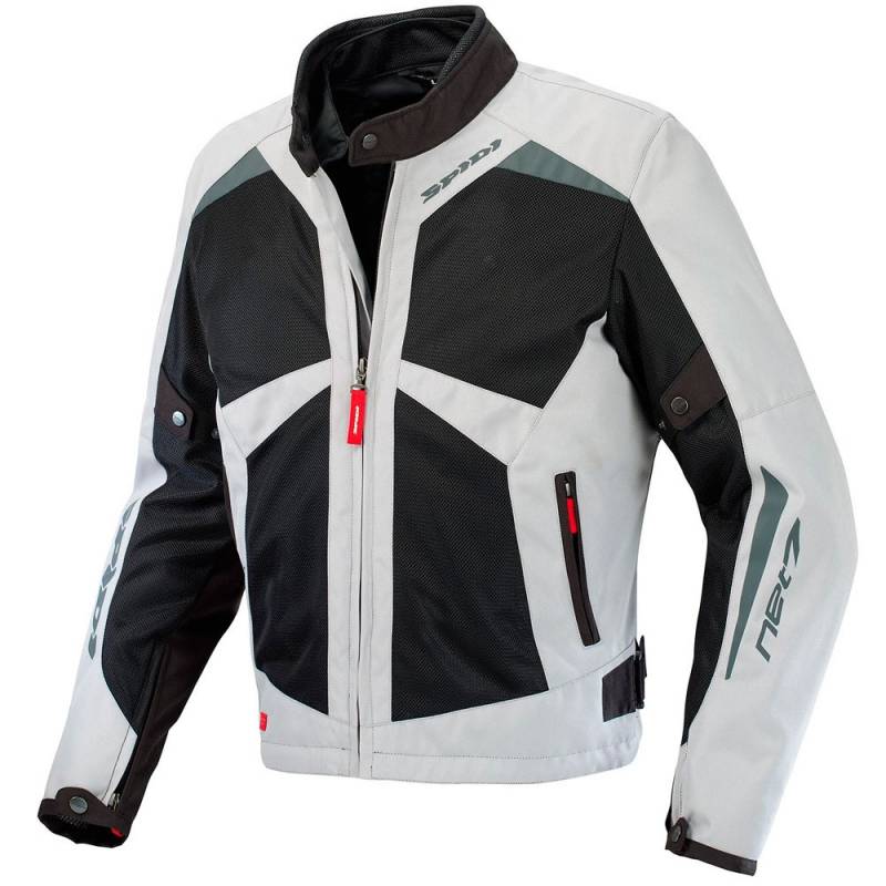 CHAQUETA SPIDI NET7 PERFORADA NEGRO/GRIS